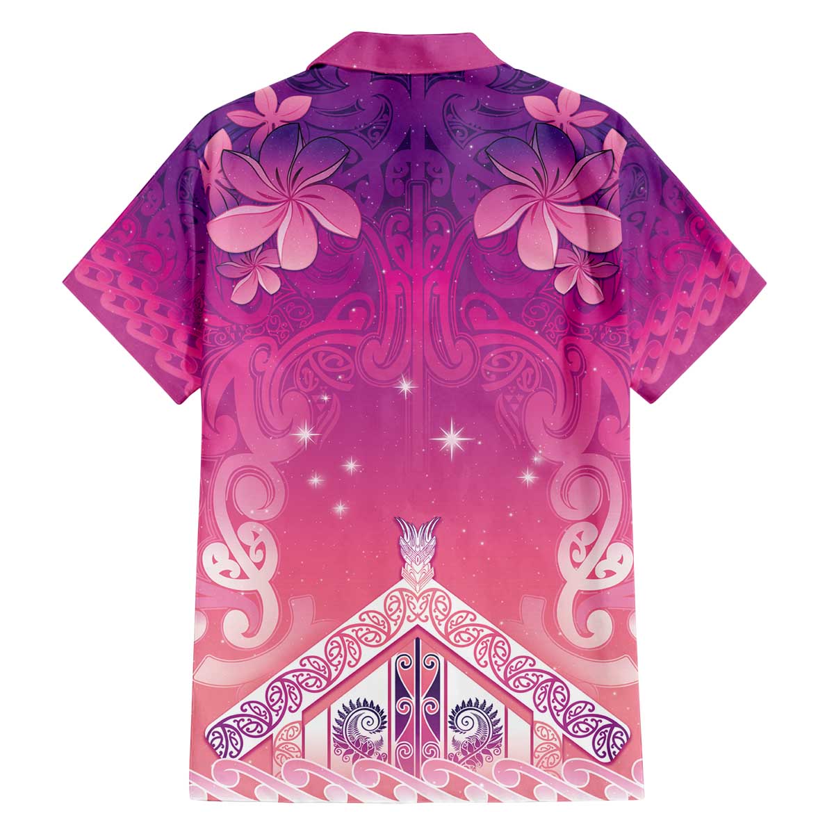 New Zealand Matariki Family Matching Off The Shoulder Long Sleeve Dress and Hawaiian Shirt Maori Marae Purple Galaxy
