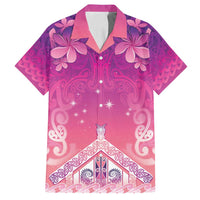 New Zealand Matariki Family Matching Off Shoulder Maxi Dress and Hawaiian Shirt Maori Marae Purple Galaxy