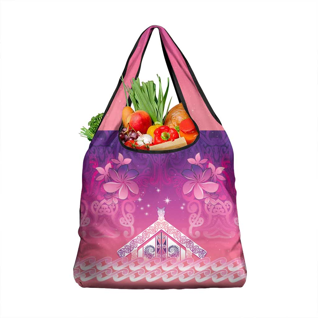 New Zealand Matariki Grocery Bag Maori Marae Purple Galaxy