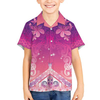 New Zealand Matariki Hawaiian Shirt Maori Marae Purple Galaxy