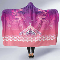 New Zealand Matariki Hooded Blanket Maori Marae Purple Galaxy