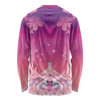 New Zealand Matariki Long Sleeve Shirt Maori Marae Purple Galaxy