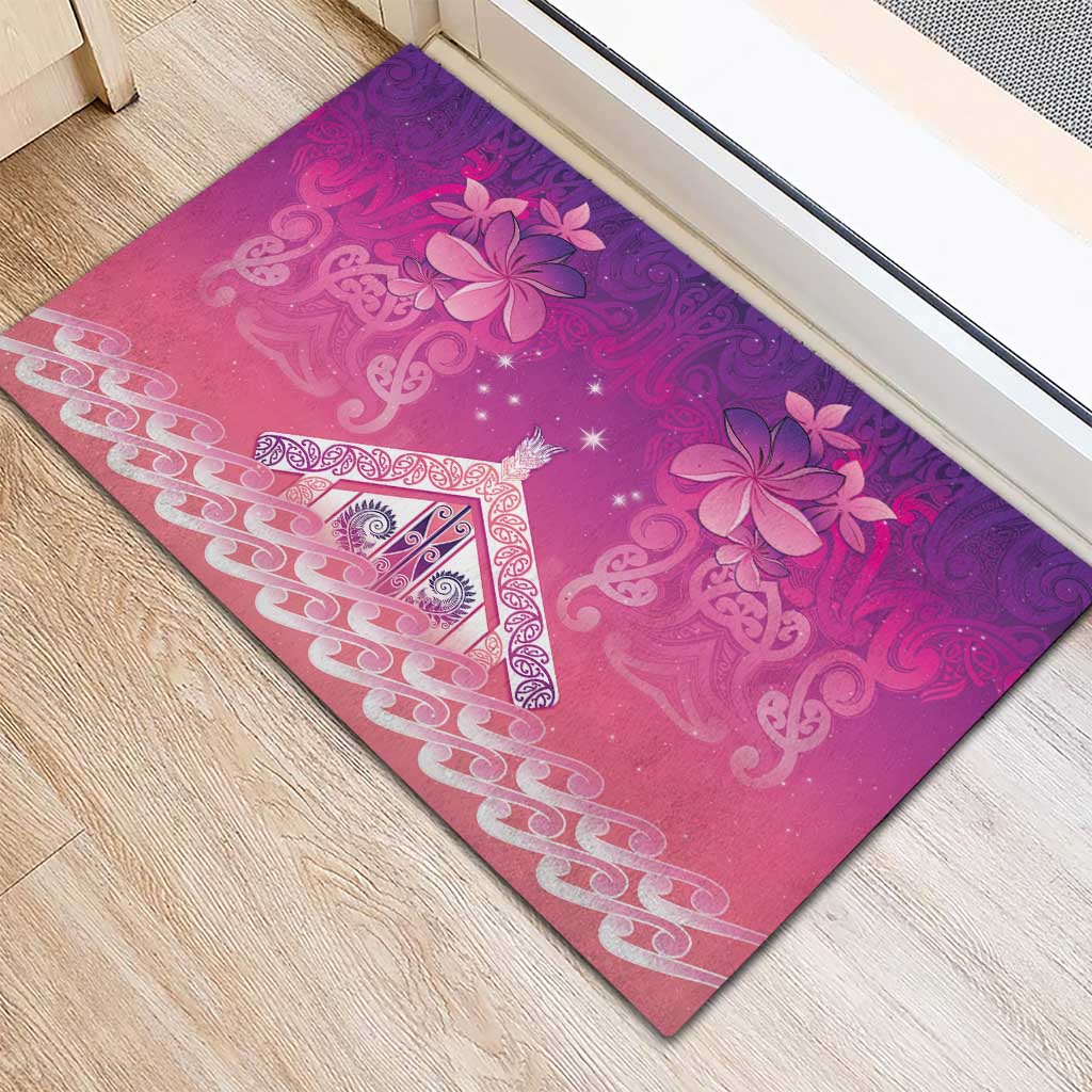 New Zealand Matariki Rubber Doormat Maori Marae Purple Galaxy