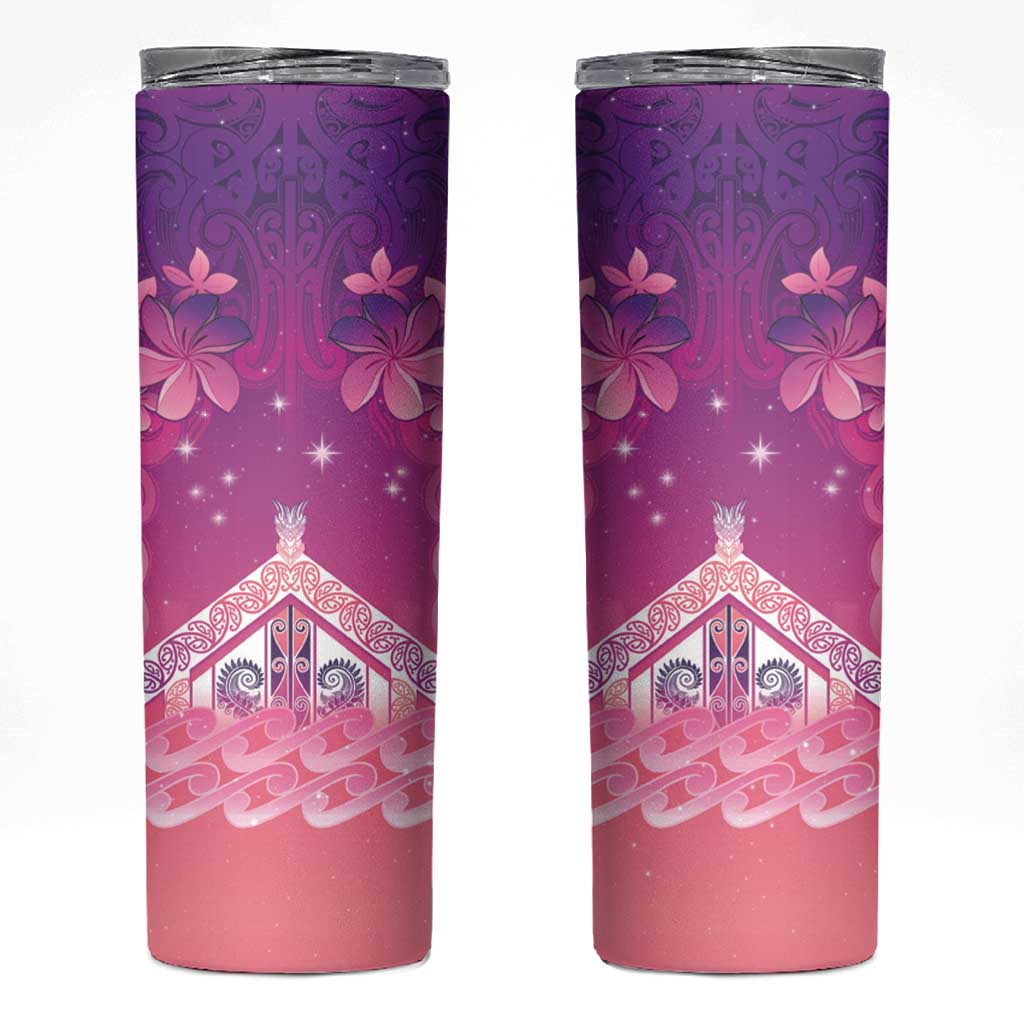 New Zealand Matariki Skinny Tumbler Maori Marae Purple Galaxy
