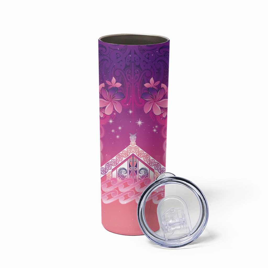 New Zealand Matariki Skinny Tumbler Maori Marae Purple Galaxy