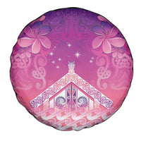 New Zealand Matariki Spare Tire Cover Maori Marae Purple Galaxy