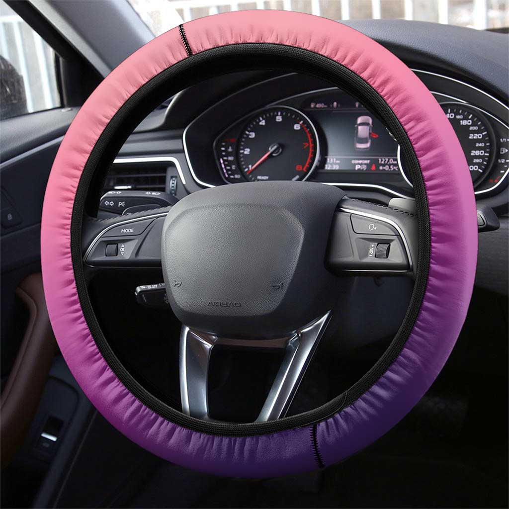 New Zealand Matariki Steering Wheel Cover Maori Marae Purple Galaxy