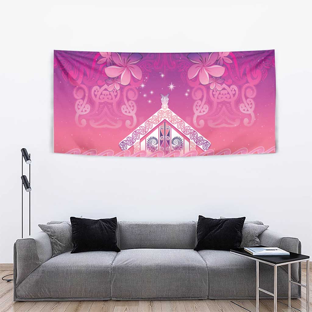New Zealand Matariki Tapestry Maori Marae Purple Galaxy