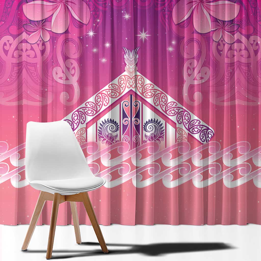 New Zealand Matariki Window Curtain Maori Marae Purple Galaxy