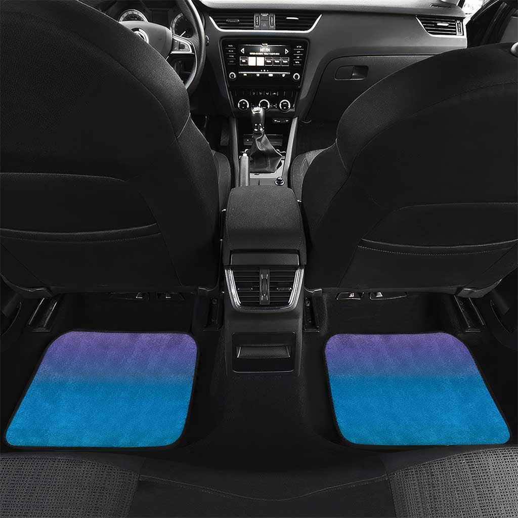 New Zealand Matariki Car Mats Maori Marae Cyan Galaxy