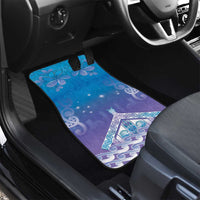 New Zealand Matariki Car Mats Maori Marae Cyan Galaxy