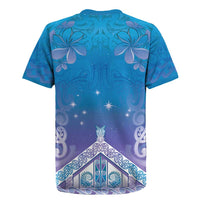 New Zealand Matariki Rugby Jersey Maori Marae Cyan Galaxy