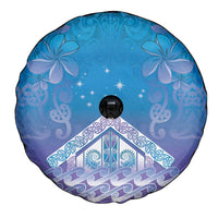 New Zealand Matariki Spare Tire Cover Maori Marae Cyan Galaxy