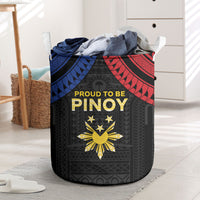 Philippines Independence Day Laundry Basket Proud To Be Pinoy LT05 Black - Polynesian Pride