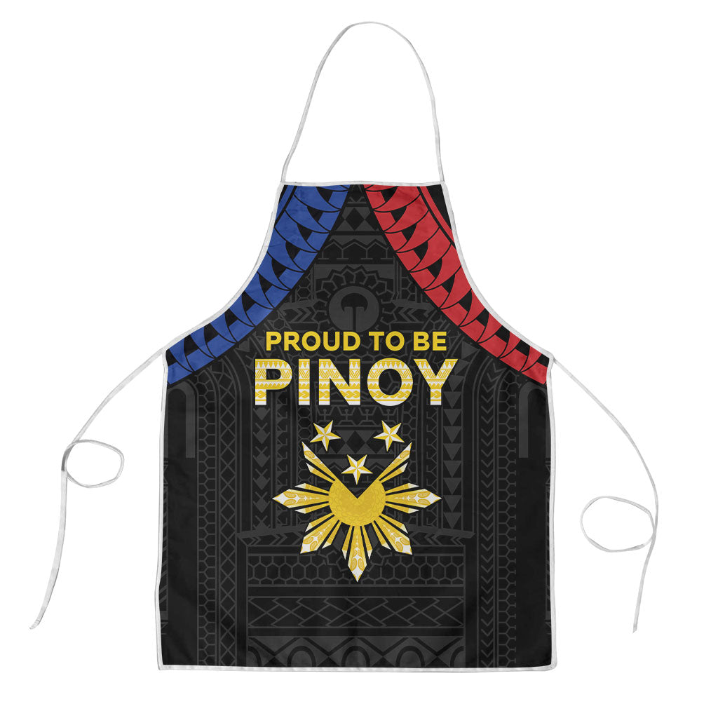 Philippines Independence Day Apron Proud To Be Pinoy LT05 Black - Polynesian Pride