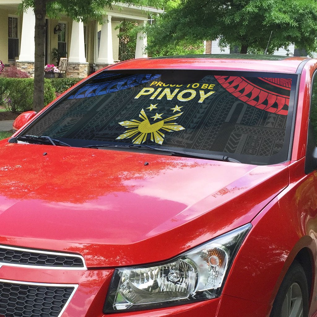 Philippines Independence Day Auto Sun Shade Proud To Be Pinoy LT05 - Polynesian Pride