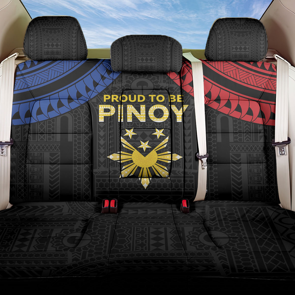 Philippines Independence Day Back Car Seat Cover Proud To Be Pinoy