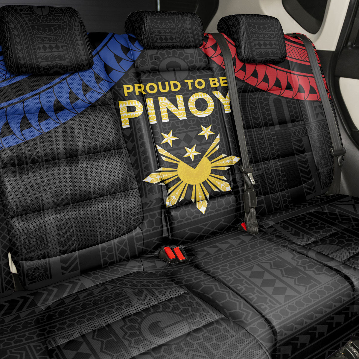 Philippines Independence Day Back Car Seat Cover Proud To Be Pinoy LT05 - Polynesian Pride