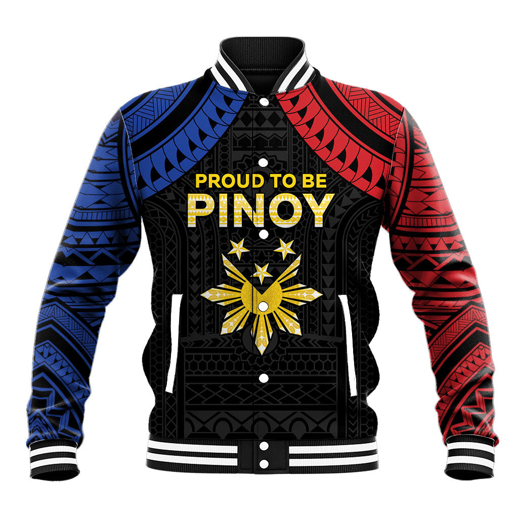 Philippines Independence Day Baseball Jacket Proud To Be Pinoy LT05 Unisex Black - Polynesian Pride