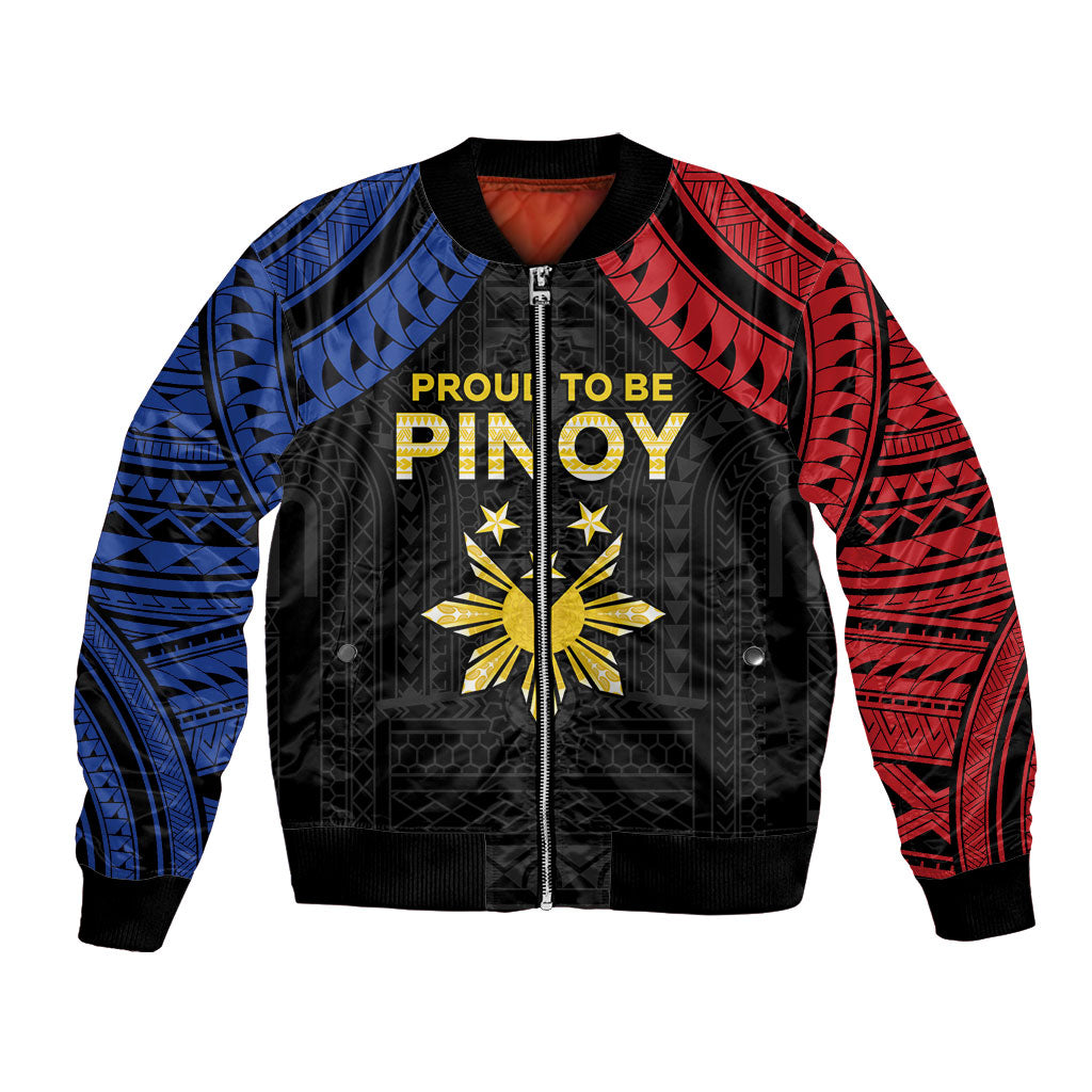 Philippines Independence Day Bomber Jacket Proud To Be Pinoy LT05 Unisex Black - Polynesian Pride