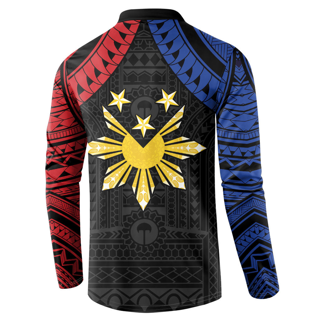 Philippines Independence Day Button Sweatshirt Proud To Be Pinoy LT05 - Polynesian Pride