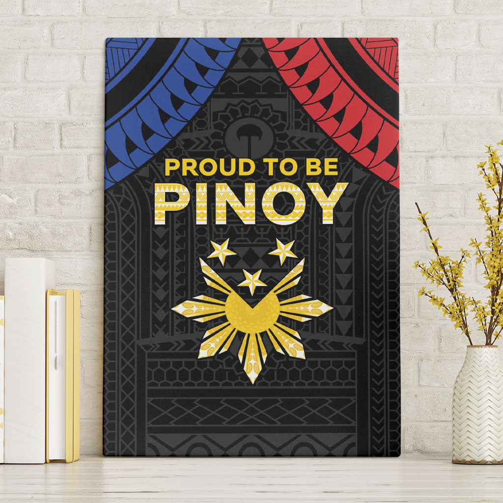 Philippines Independence Day Canvas Wall Art Proud To Be Pinoy LT05 Without Frame Black - Polynesian Pride