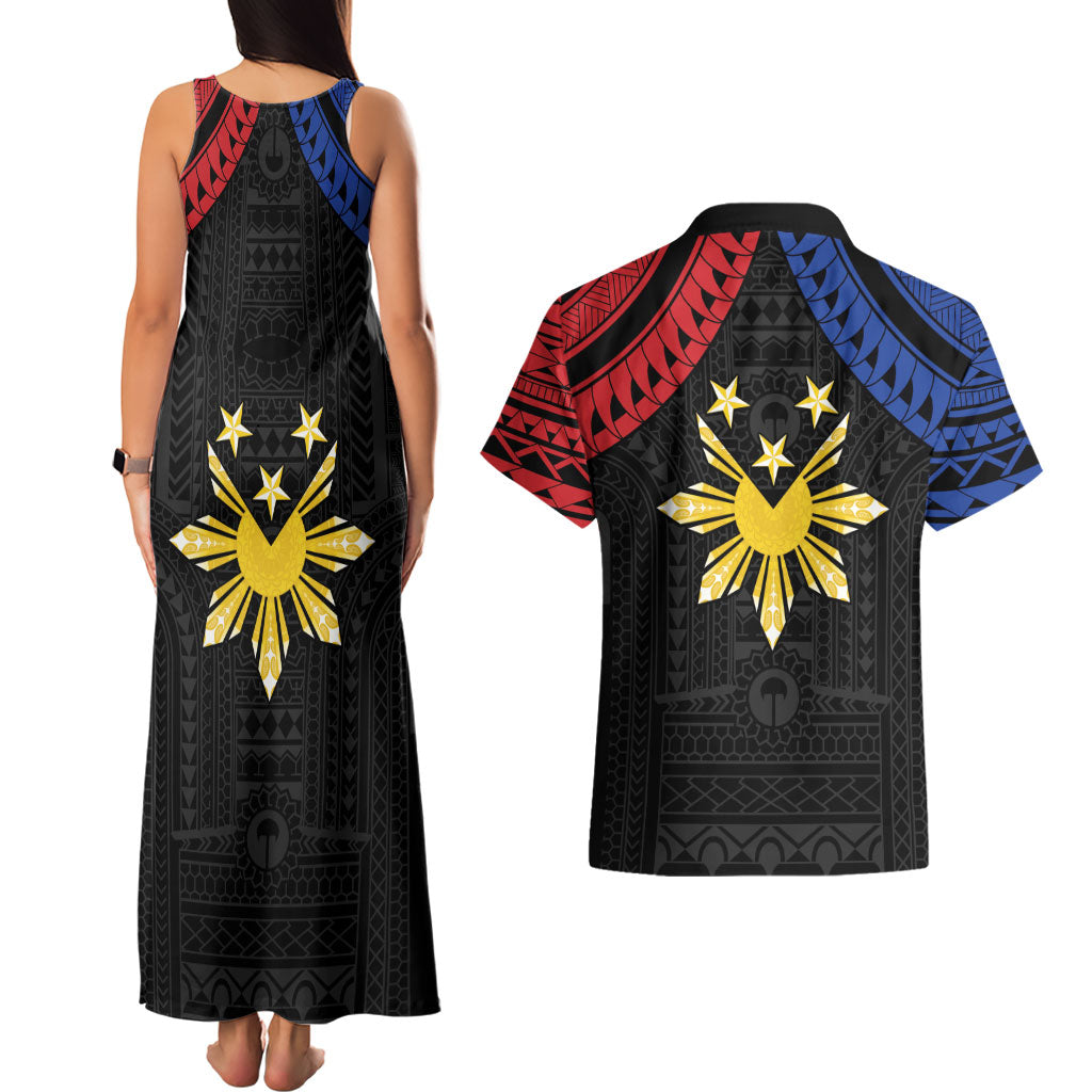 Philippines Independence Day Couples Matching Tank Maxi Dress and Hawaiian Shirt Proud To Be Pinoy LT05 - Polynesian Pride