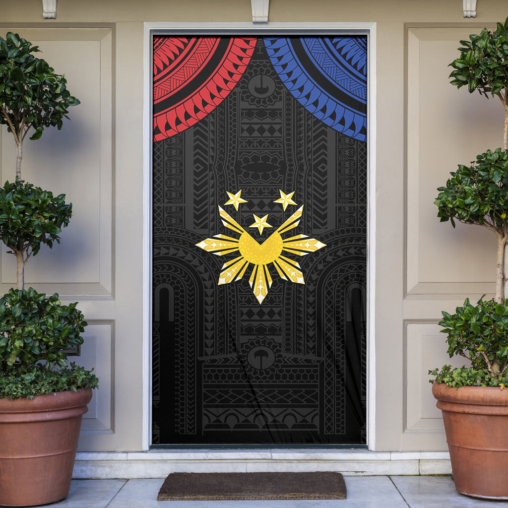 Philippines Independence Day Door Cover Proud To Be Pinoy LT05 Black - Polynesian Pride