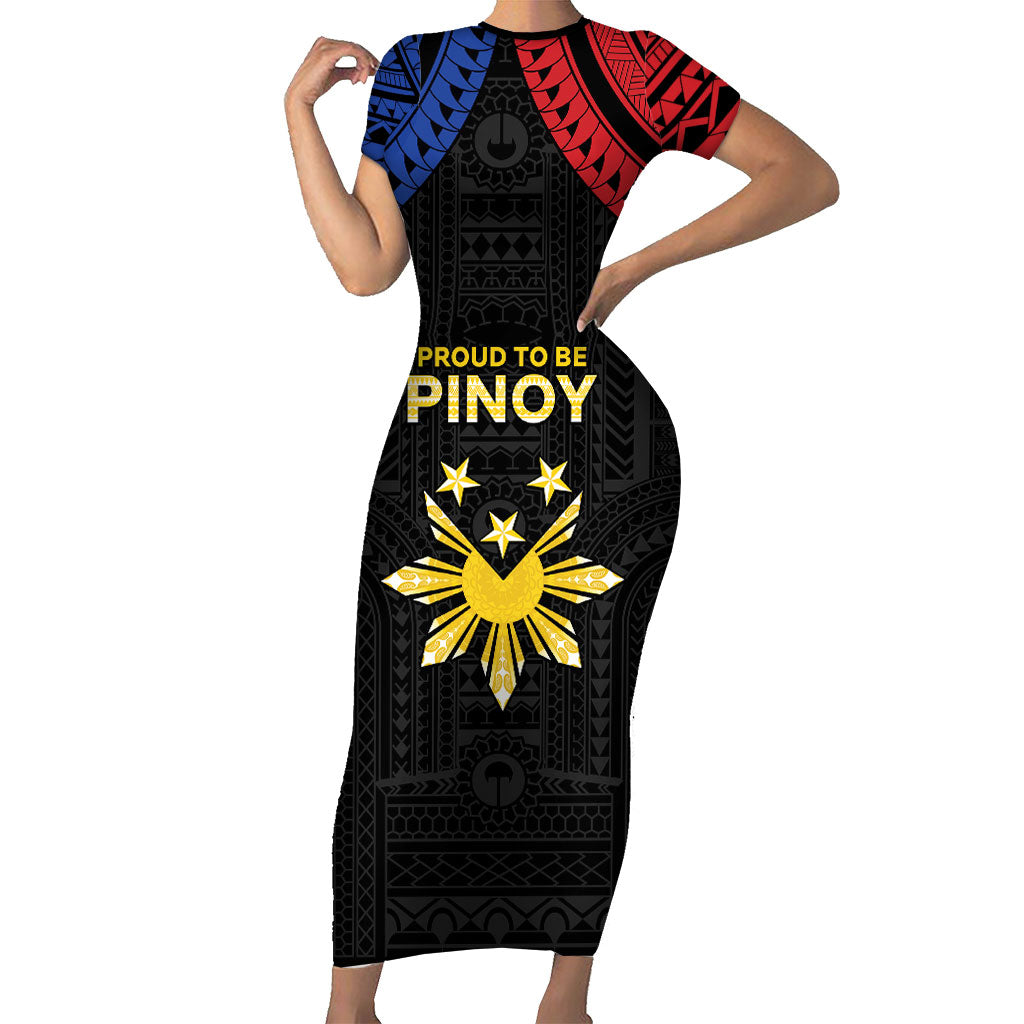 Philippines Independence Day Family Matching Short Sleeve Bodycon Dress and Hawaiian Shirt Proud To Be Pinoy