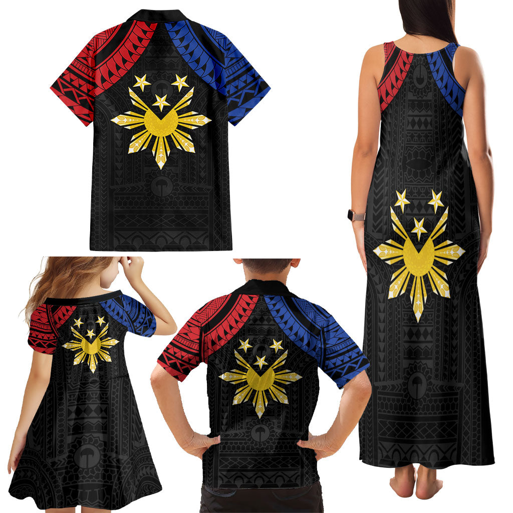 Philippines Independence Day Family Matching Tank Maxi Dress and Hawaiian Shirt Proud To Be Pinoy