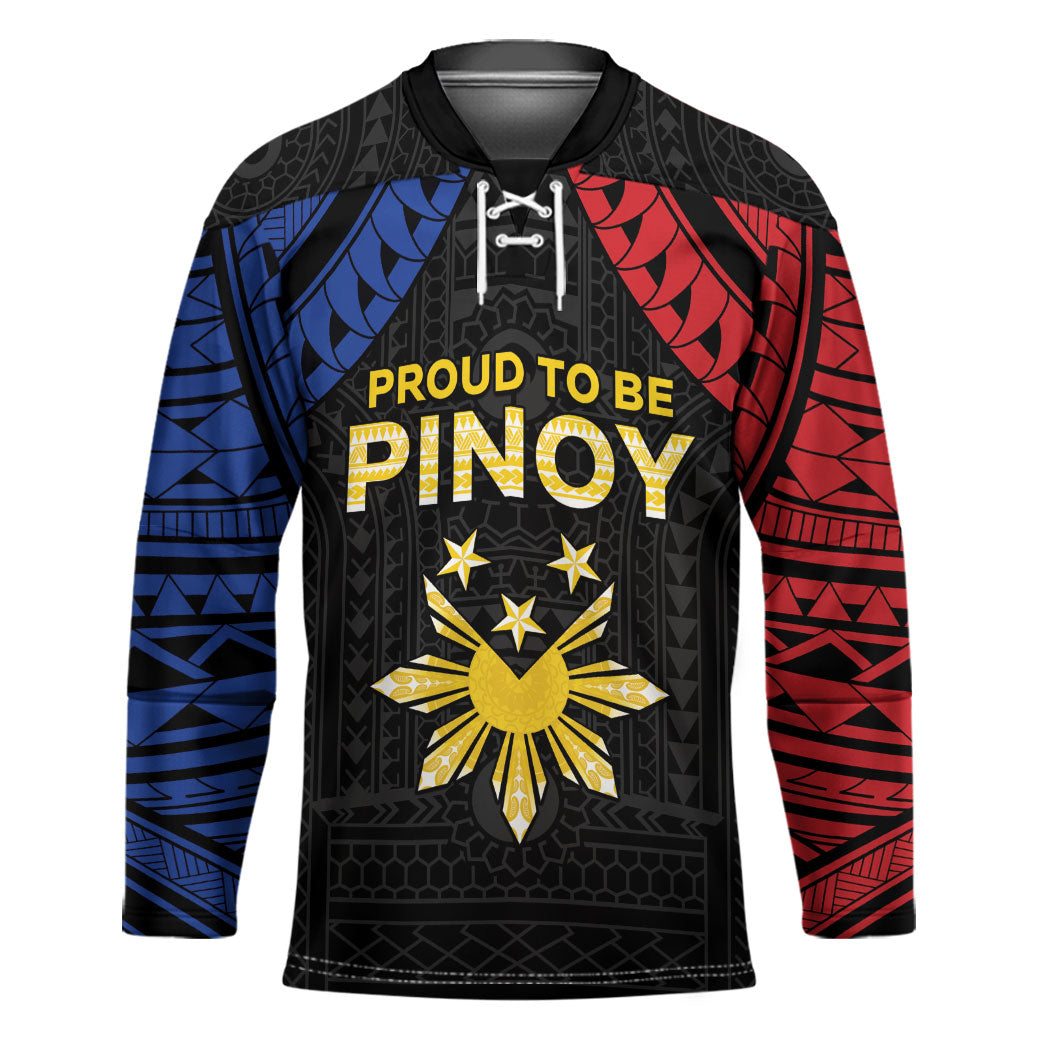 Philippines Independence Day Hockey Jersey Proud To Be Pinoy LT05 Unisex Black - Polynesian Pride