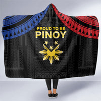 Philippines Independence Day Hooded Blanket Proud To Be Pinoy LT05 One Size Black - Polynesian Pride
