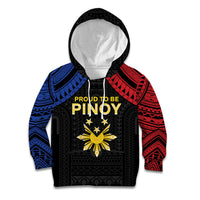 Philippines Independence Day Kid Hoodie Proud To Be Pinoy LT05 Hoodie Black - Polynesian Pride
