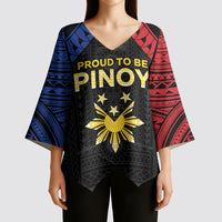 Philippines Independence Day Kimono Sleeve Blouse Proud To Be Pinoy LT05 - Polynesian Pride