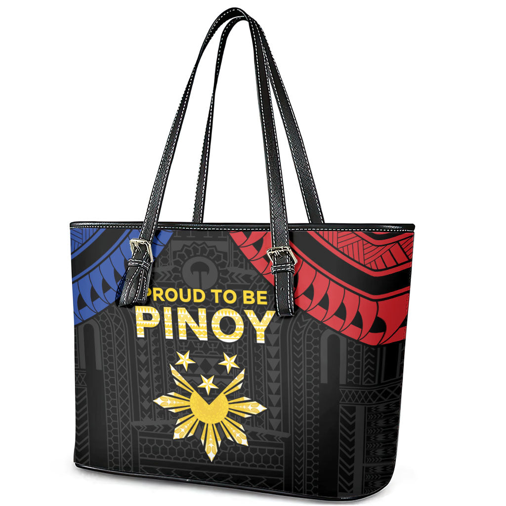 Philippines Independence Day Leather Tote Bag Proud To Be Pinoy LT05 - Polynesian Pride