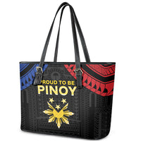 Philippines Independence Day Leather Tote Bag Proud To Be Pinoy LT05 - Polynesian Pride