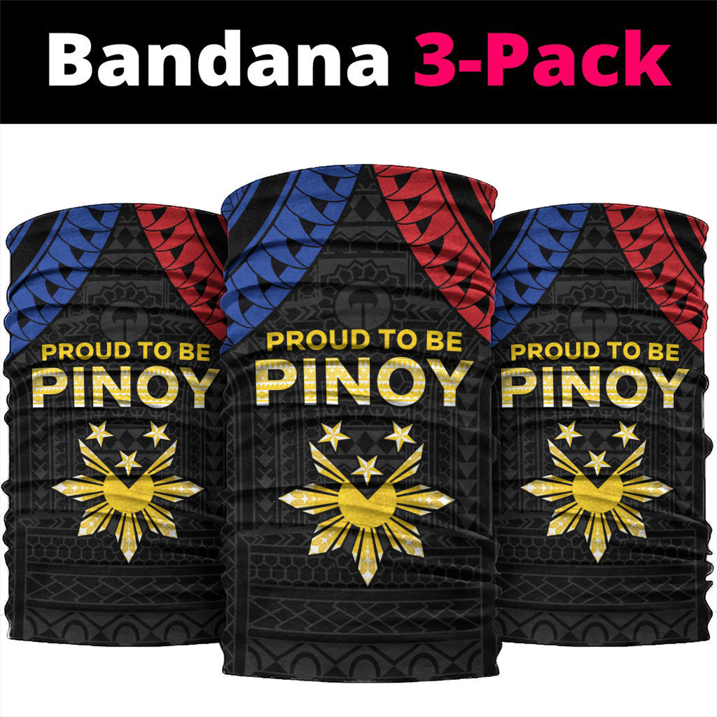 Philippines Independence Day Neck Gaiter Proud To Be Pinoy LT05 package One Size: 25*50cm Black - Polynesian Pride