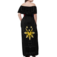 Philippines Independence Day Off Shoulder Maxi Dress Proud To Be Pinoy LT05 - Polynesian Pride