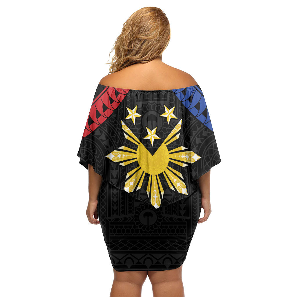 Philippines Independence Day Off Shoulder Short Dress Proud To Be Pinoy LT05 - Polynesian Pride