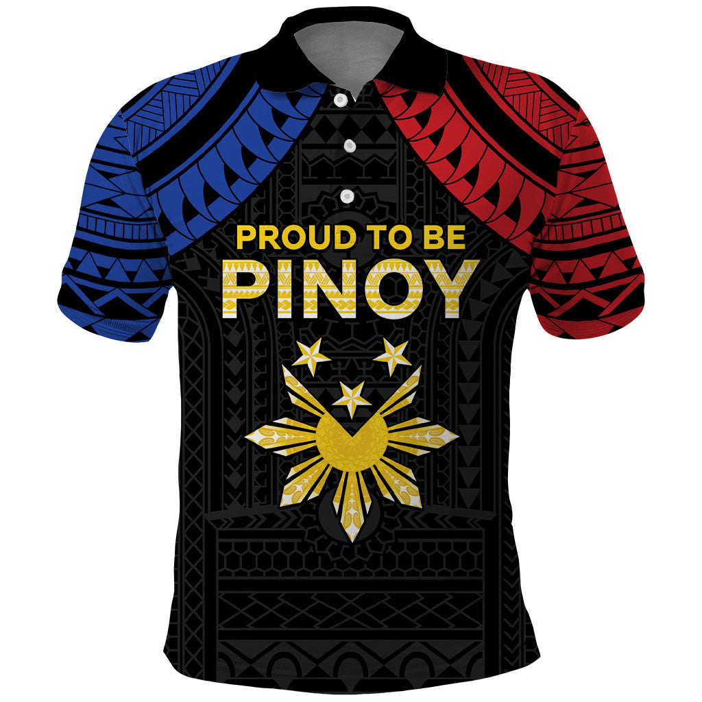 Philippines Independence Day Polo Shirt Proud To Be Pinoy LT05 Black - Polynesian Pride