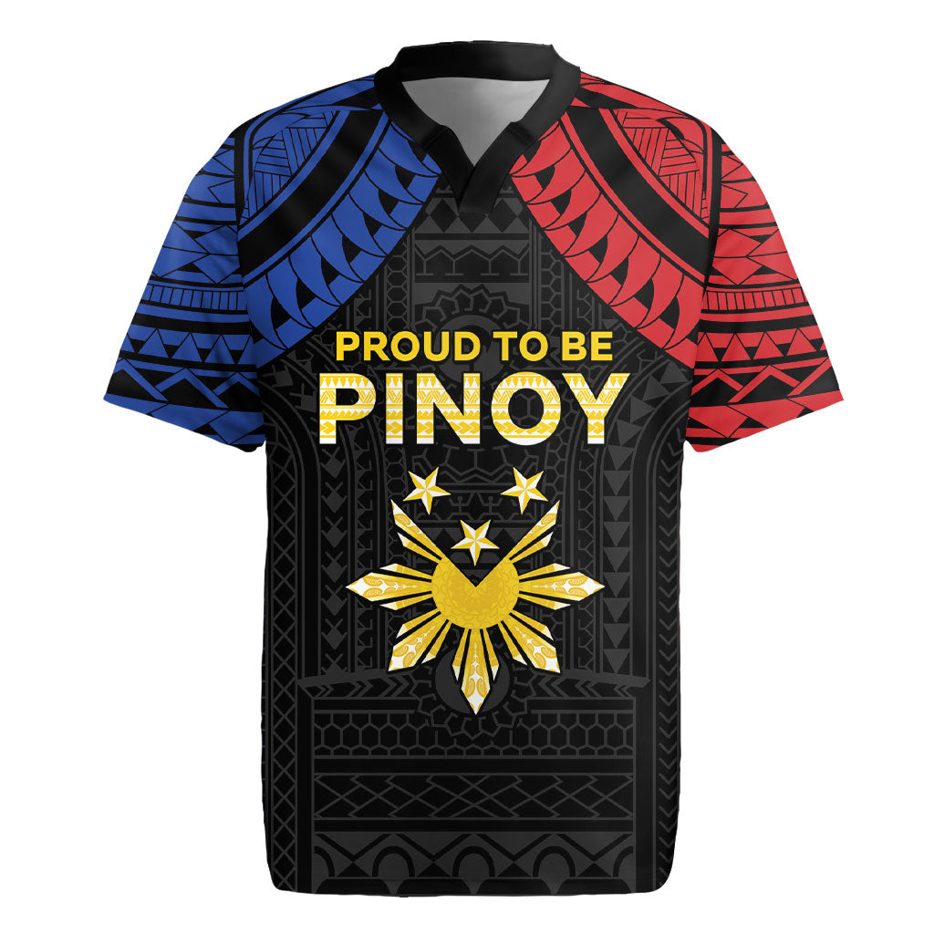 Philippines Independence Day Rugby Jersey Proud To Be Pinoy LT05 Black - Polynesian Pride