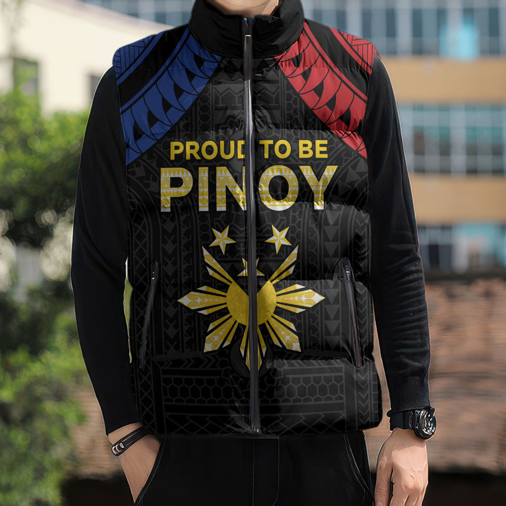 Philippines Independence Day Sleeveless Puffer Jacket Proud To Be Pinoy LT05 - Polynesian Pride