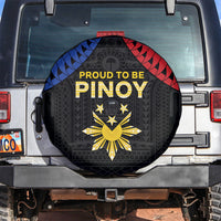 Philippines Independence Day Spare Tire Cover Proud To Be Pinoy LT05 Black - Polynesian Pride