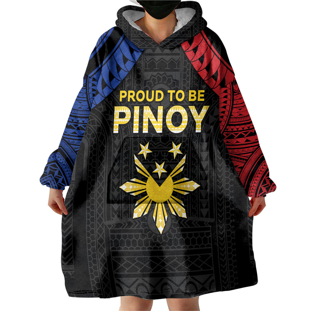 Philippines Independence Day Wearable Blanket Hoodie Proud To Be Pinoy LT05 - Polynesian Pride