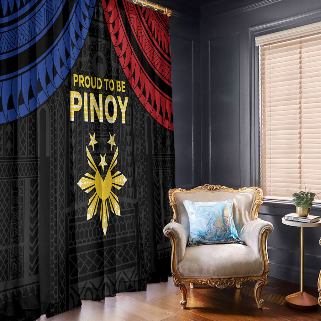 Philippines Independence Day Window Curtain Proud To Be Pinoy LT05 - Polynesian Pride