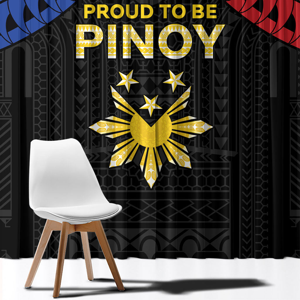 Philippines Independence Day Window Curtain Proud To Be Pinoy LT05 - Polynesian Pride