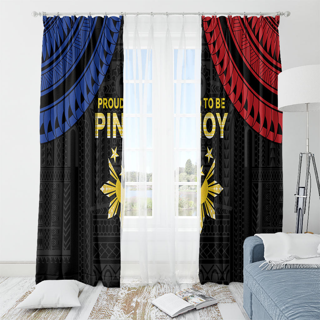 Philippines Independence Day Window Curtain Proud To Be Pinoy LT05 - Polynesian Pride