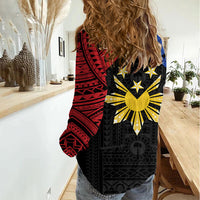 Philippines Independence Day Women Casual Shirt Proud To Be Pinoy LT05 - Polynesian Pride