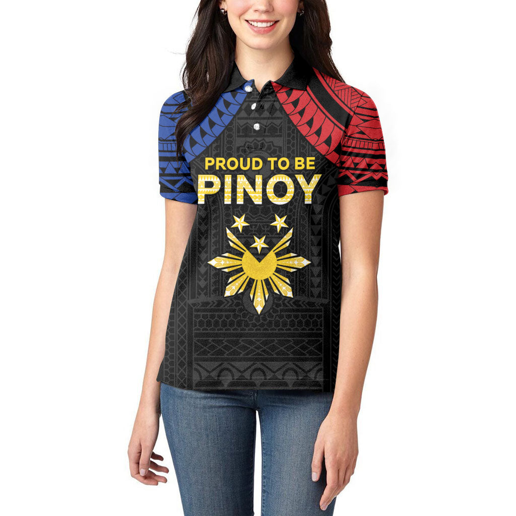 Philippines Independence Day Women Polo Shirt Proud To Be Pinoy LT05 - Polynesian Pride