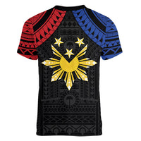 Philippines Independence Day Women V-Neck T-Shirt Proud To Be Pinoy LT05 - Polynesian Pride